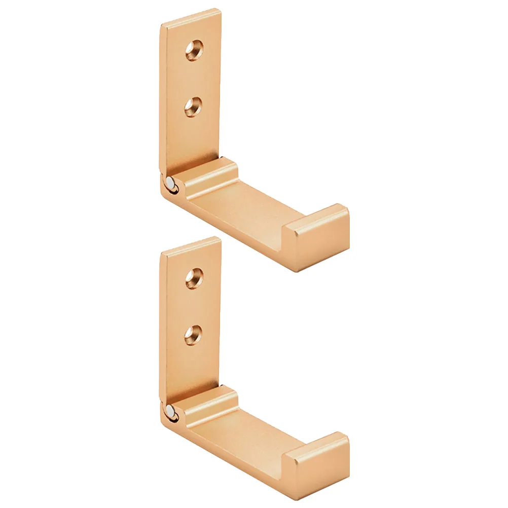 

2Pcs Foldable Hooks Aluminum Home ganizer Black Bedroom Kitchen Door Mounted Coat Hanger Wall Hanger Hooks Multi