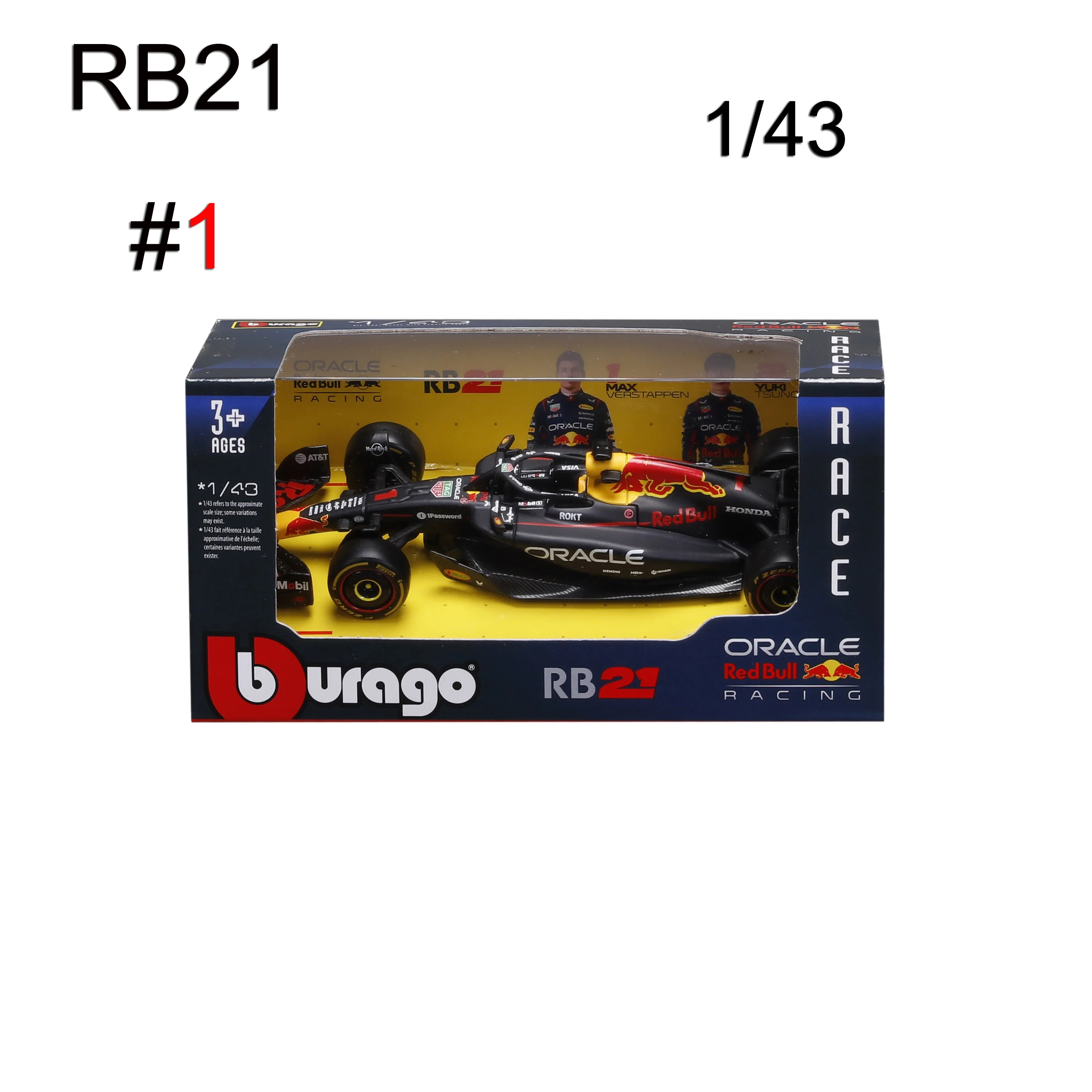Bburago 1:43 Formula 1 Die‑cast Alloy Model Car Red Bull Racing Series #1 Max Verstappen #11 Sergio Perez Miniature Replica Coll