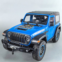 1:18 Jeep Wrangler Rubicon Off Road SUV Alloy Diecast Model Car Sound And Light Children's Toy Collectibles Birthday Gifts Kids