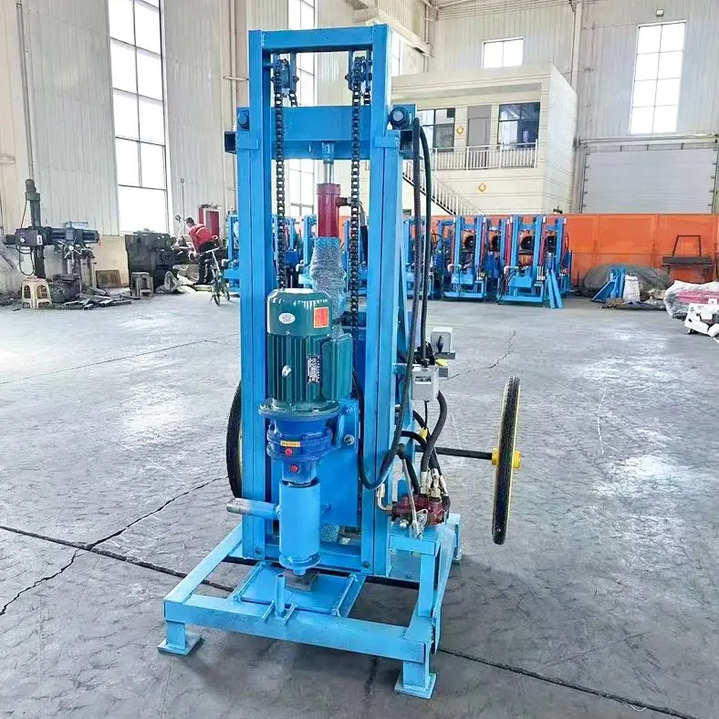 Customized Lightweight Mini Water Well Drilling Rig Hydraulic Electric Portable 150m Deep Well Driller For Home Garden