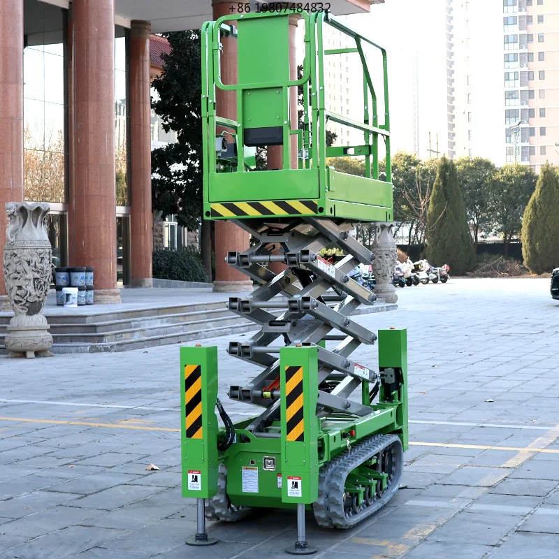 CE Certified 4-18m Rough Terrain Self Propelled Track Scissor Lift, Suitable for Residential High Altitude Work