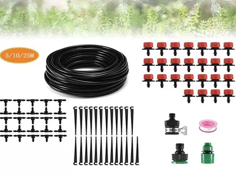 

Greenhouse 15M-30M DIY Drip Irrigation System Automatic Watering Garden Hose Micro Drip Watering Kits with Adjustable Drippers