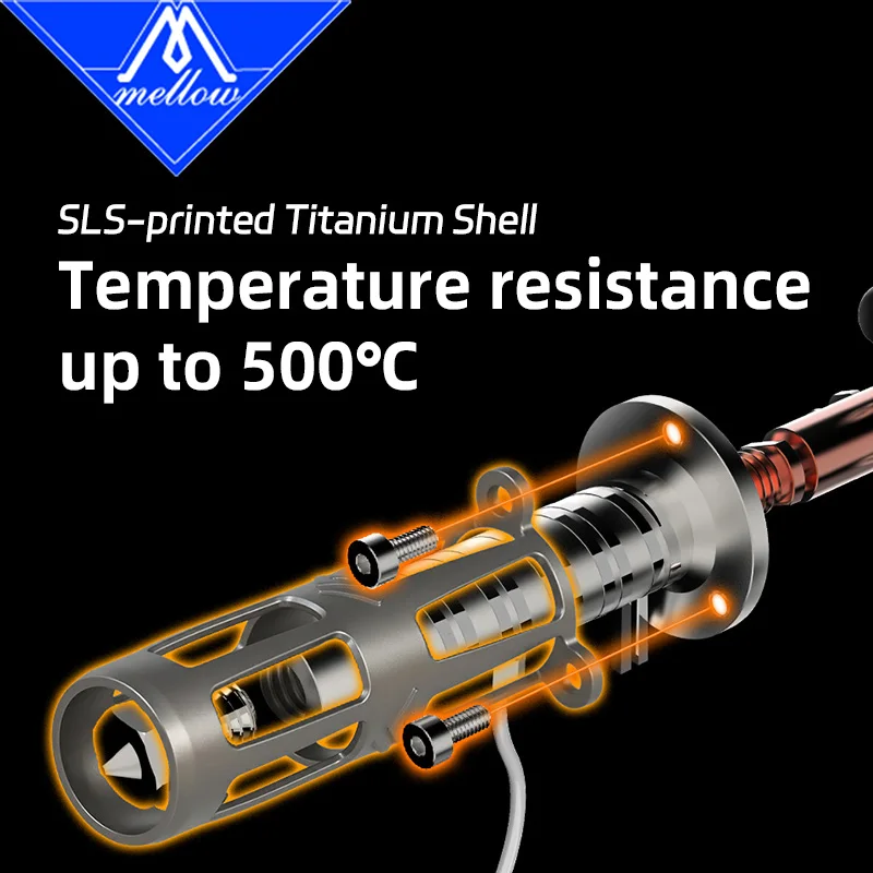 يانع 400C Goliath Heatshield الجوارب غطاء الحال بالنسبة طابعة Goliath الهواء/الماء ثلاثية الأبعاد Hotend ارتفاع درجة الحرارة العزل كم #2