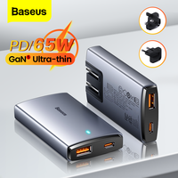 Baseus 65W GaN 5 Pro USB C Charger Quick Charge 4.0 PD 3.0 Fast Charging Portable USB Type C Charger For iPhone 14 13 MacBook