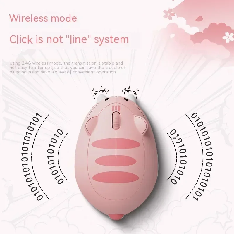 Akko Cat Wireless Mouse Rechargeable Portable Performance 2.4g Wireless Desktop Laptop Universal Cute Theme Pc Office Girl Mouse