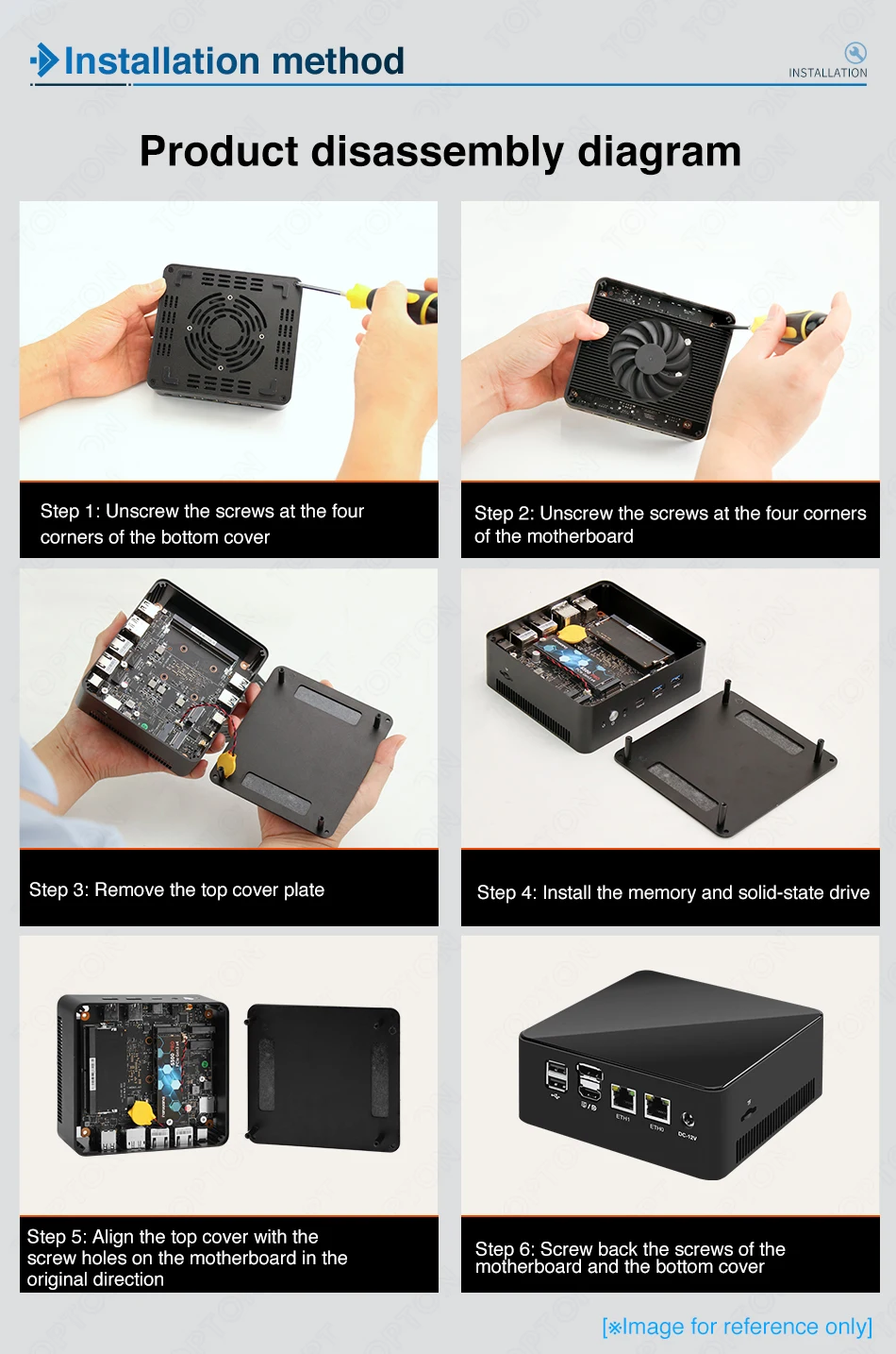 Topton Metal Office NUC NAS Mini PC Intel 3 N350 N95 Firewall Box Dual 2.5G LAN 2xNVMe DDR5 HDMI+DP+Type-C 3x4K HTPC Home Server