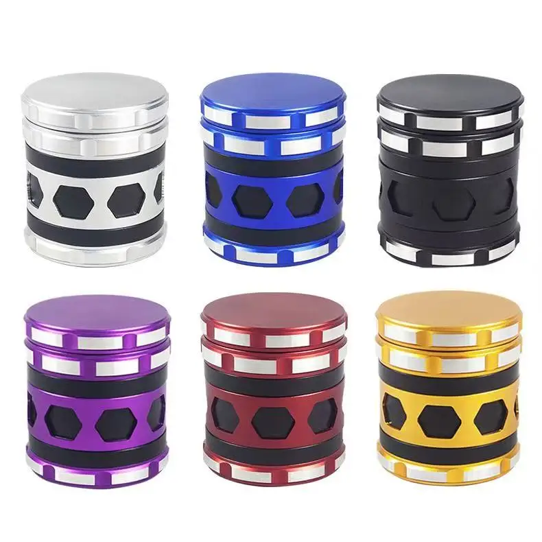 Layers Aluminium Herb Grinder Smoke Herb 4 layer Walnut head Aluminum alloy Grinders Spice Mill Cigarette Accessories