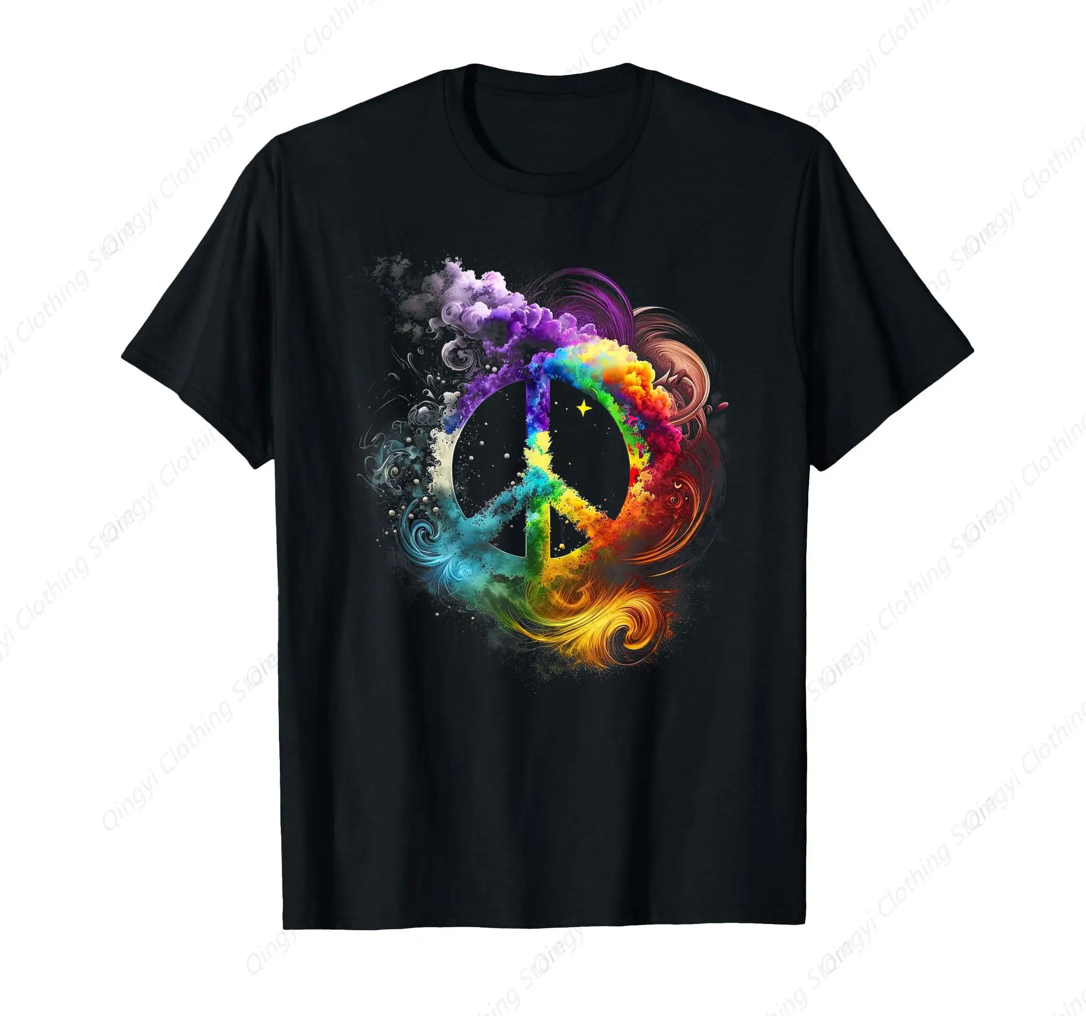 

Peace Sign of Freedom Hippie Flower Space Science T-Shirt
