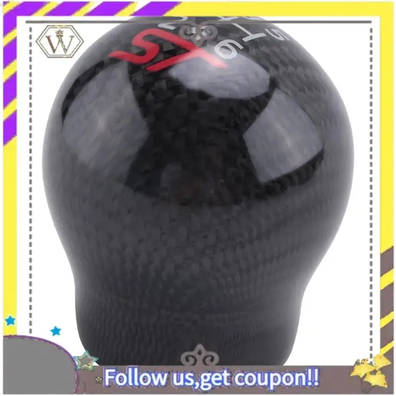 

ABXV-1 Piece 6 Speed Car Racing ST Carbon Fiber Gear Shift Knob Replacement Parts Accessories For Ford Focus ST RS Fiesta ST