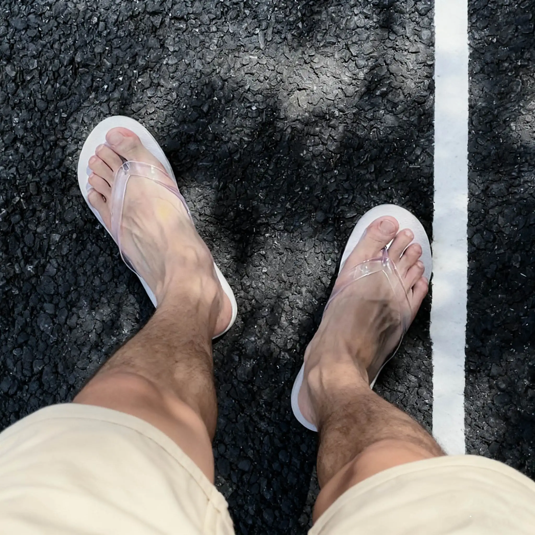 

High-End Transparent Men's Slippers Home Summer Sandals Anti-Slip Outdoor Wear Resistant Slippers Flip Flops Faionable Yout...