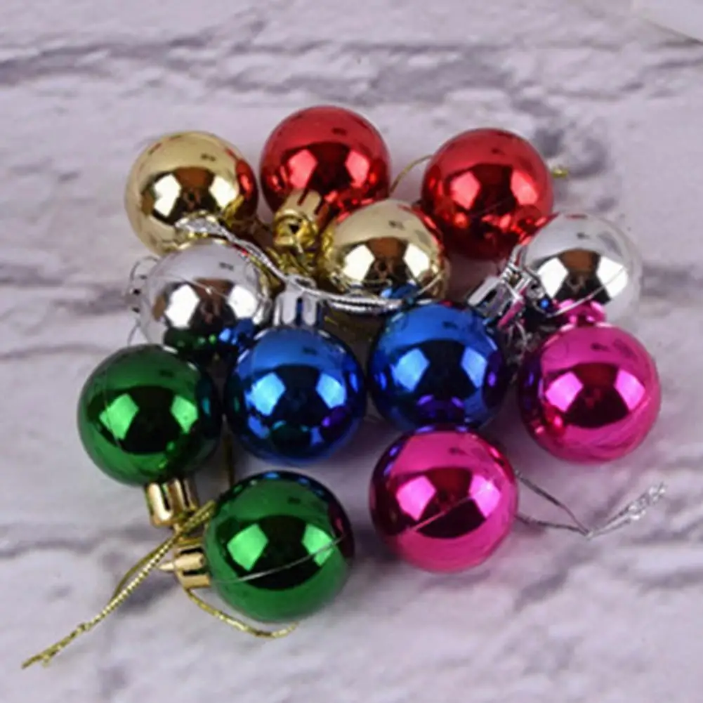 Mini Christmas Tree Color Ball Lightweight Festival Prop Delicate Xmas Tree Decoration Mirror Pumpkin Ball Pendant