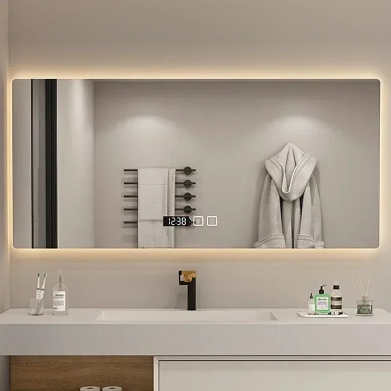 yu-1 Smart Bathroom Cabinets Minimalism Wall-mounted Fog Removal Storage Bathroom Mirror Cabinet Home Furniture Armario Bano