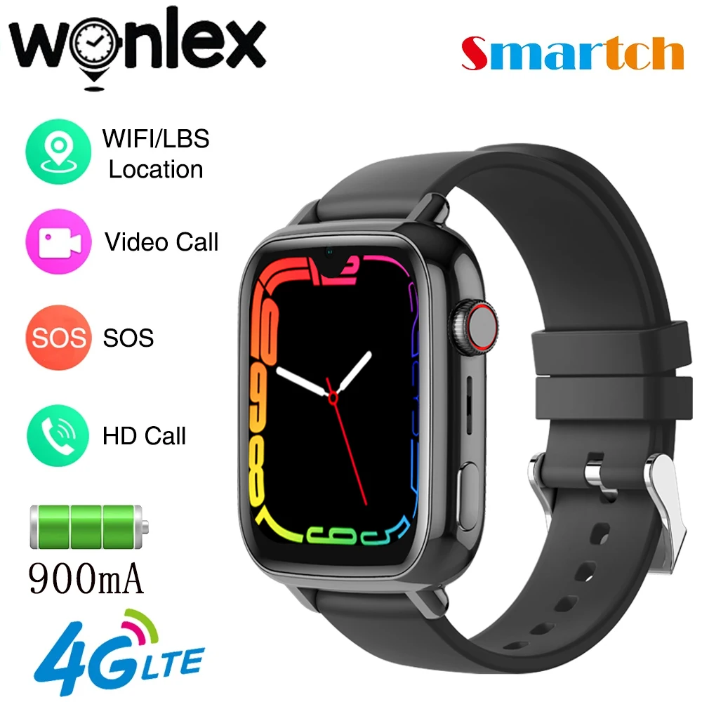 

Wonlex Kids Smart Watch 4G Video Call Android8.1 SOS GPS WiFi LBS Track Location children‘s smartWatch with WhatsApp KT34