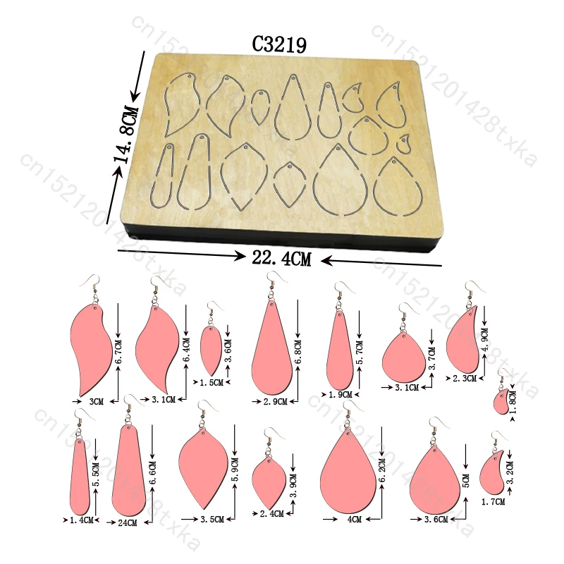 

Wooden Earring Cutting Dies for Common Die Cutting Machines on the Market, New Scrapbooking, C3219