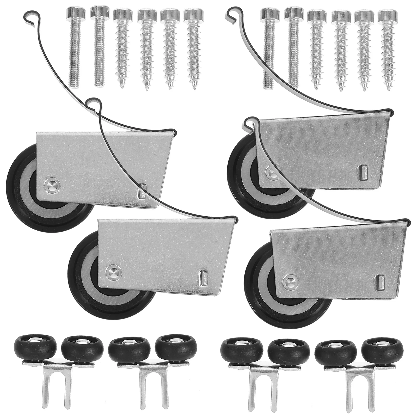 

1Set Sliding Door Roller Metal Durable Smooth Operation Sliding Glass Door Pulley Wardrobe Cabin Track Hardware Accessory