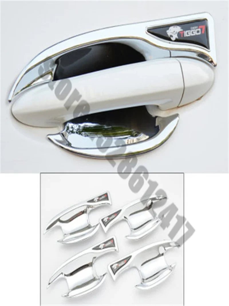 

Chrome Door Handle Bowl Door Handle Protective Covering Cover Trim Car Accessories For Chery Tiggo 7 Tiggo7 Pro 2020-2021