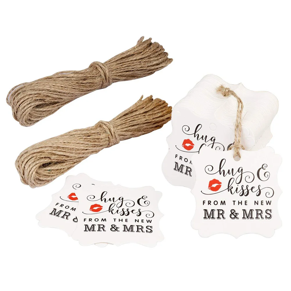 

100 Pcs Kraft Paper Tags Gift Packaging Decor Hanging Pendant Labels Party Favor Wedding Anniversary Cake Valentine