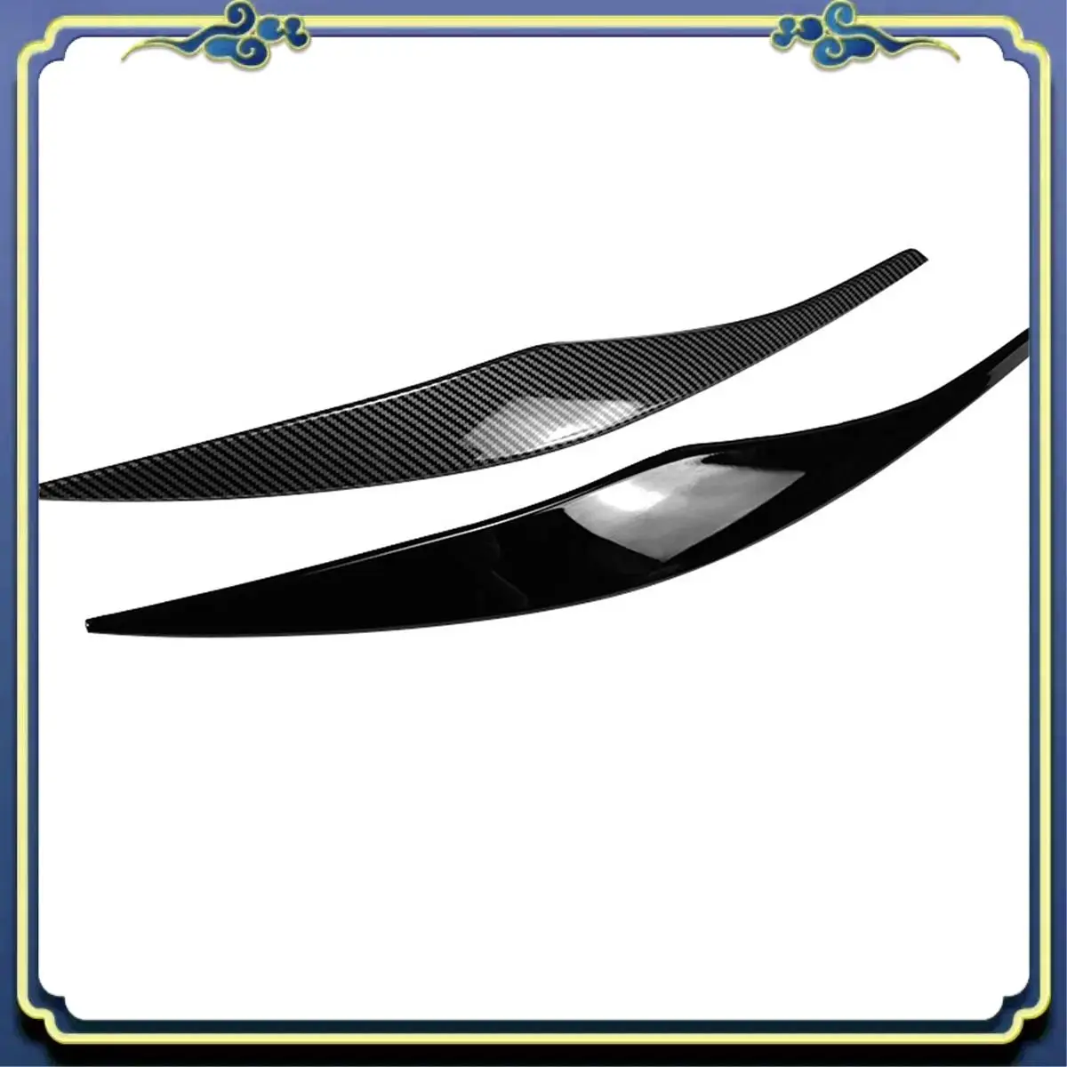 

AU16-For BMW 3-Series E90 E91 320I 330I 2005-2012 Front Headlight Cover Garnish Strip Eyebrow Cover Trim Sticker