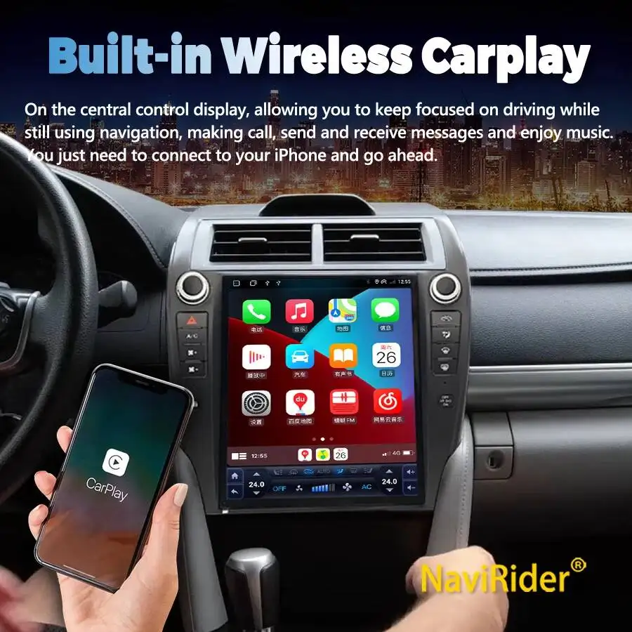 Android Screen For Toyota Camry 7 XV 50 55 US Version 2012-2017 GPS Navigation Stereo Car Radio Carplay Multimedia Video Player