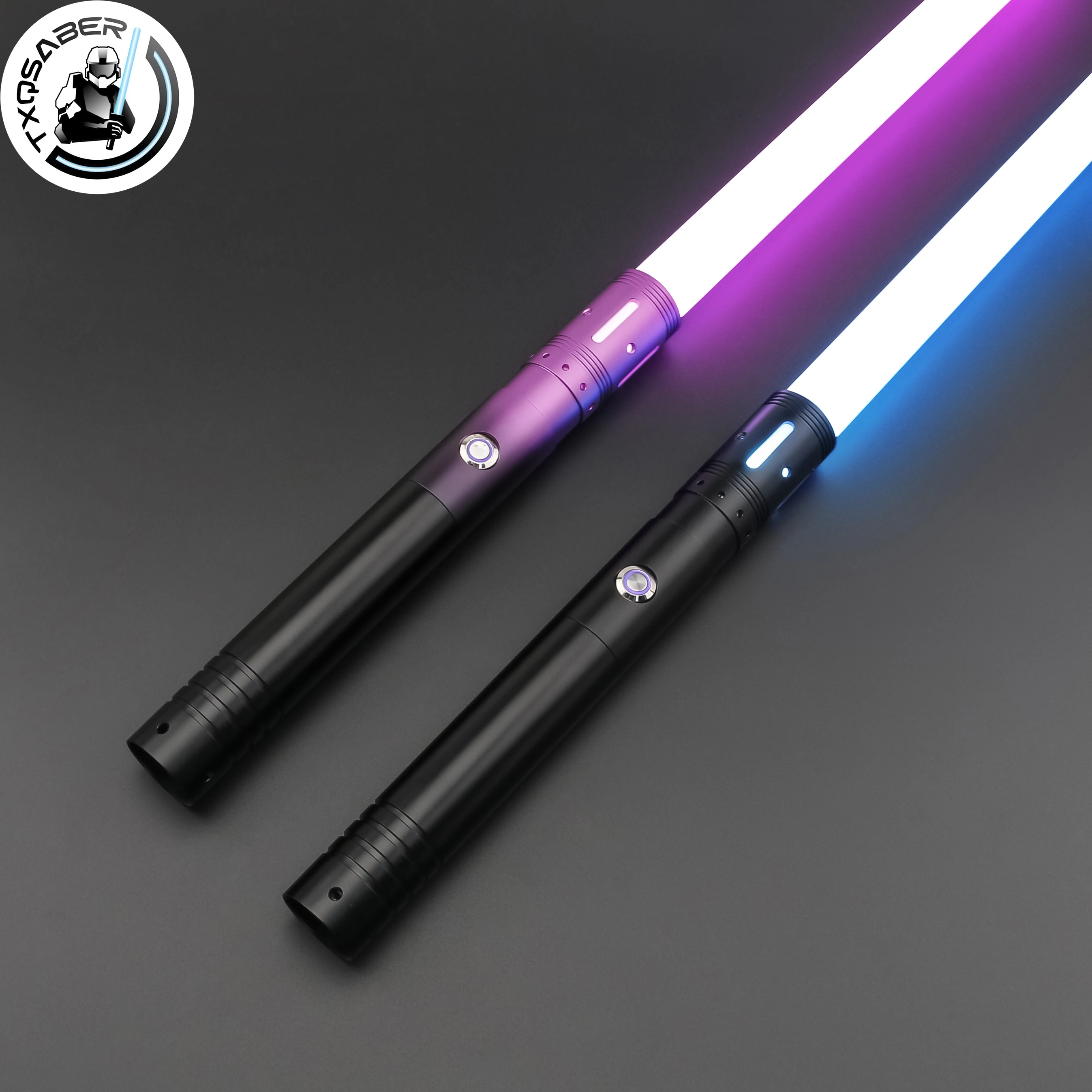 TXQSABER RGB Lightsaber Heavy Dueling 12 Colors Changing Blaster FOC Metal Hilt Laser Saber for Boys Girls Kids Cosplay Toys