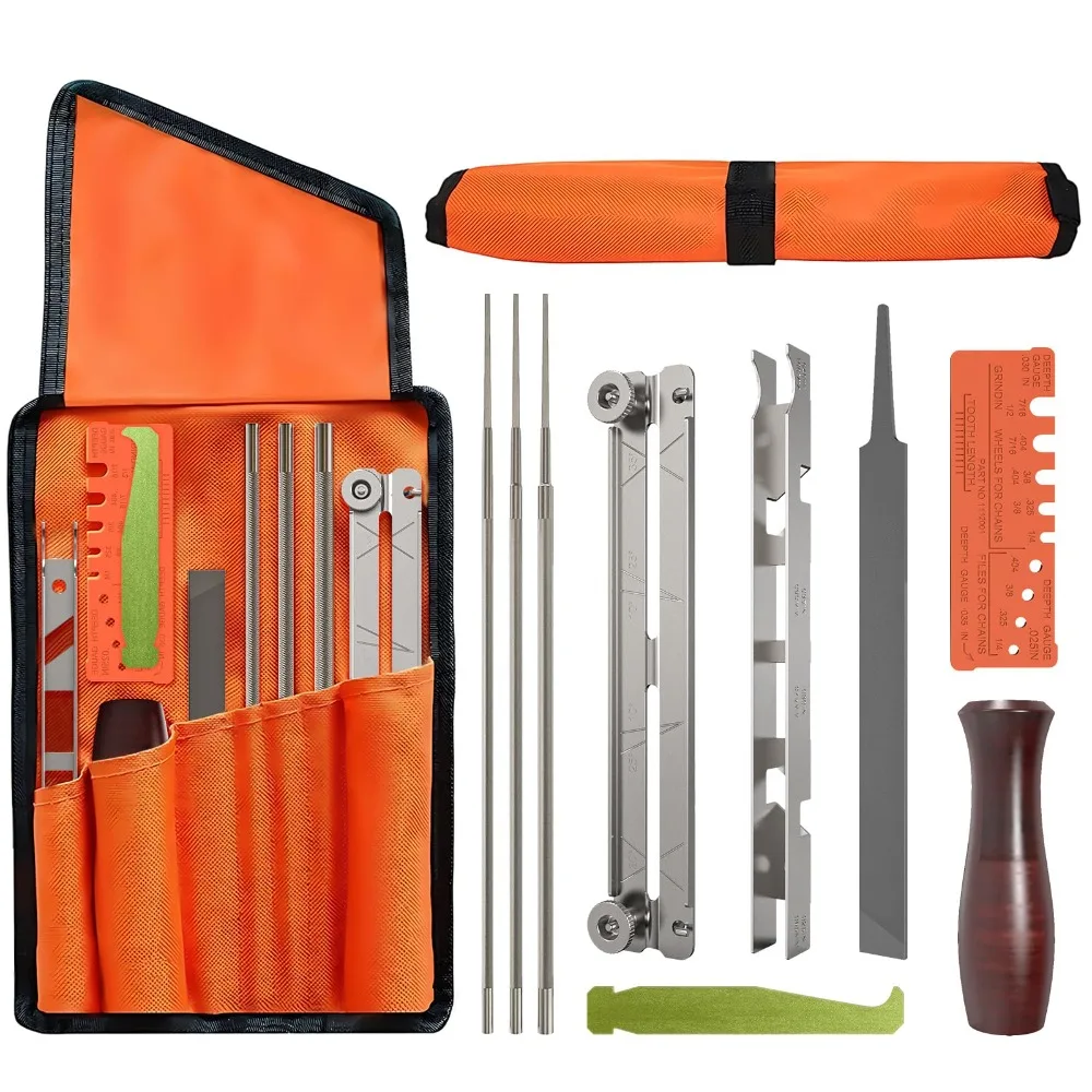 All-In-One Chainsaw Sharpening Kit Versatile Universal Chainsaw Maintenance Kit Multi-purpose Durable Chainsaw File Set