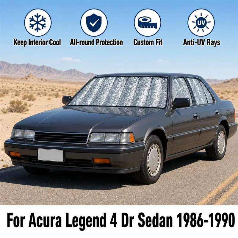 For Acura Legend 4 Dr Sedan 1986-1990 Full Set Car Window Sunshades UV Block Privacy Heat Insulated Foldable Car Curtain