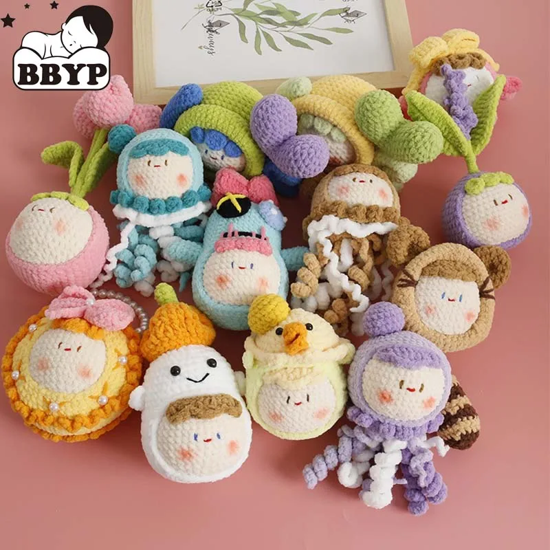   Handgefertigter, bezaubernder Häkeltier-Tuozi – geformter Schlüsselanhänger, süße handgefertigte Plüschfigur für Auto und Tasche