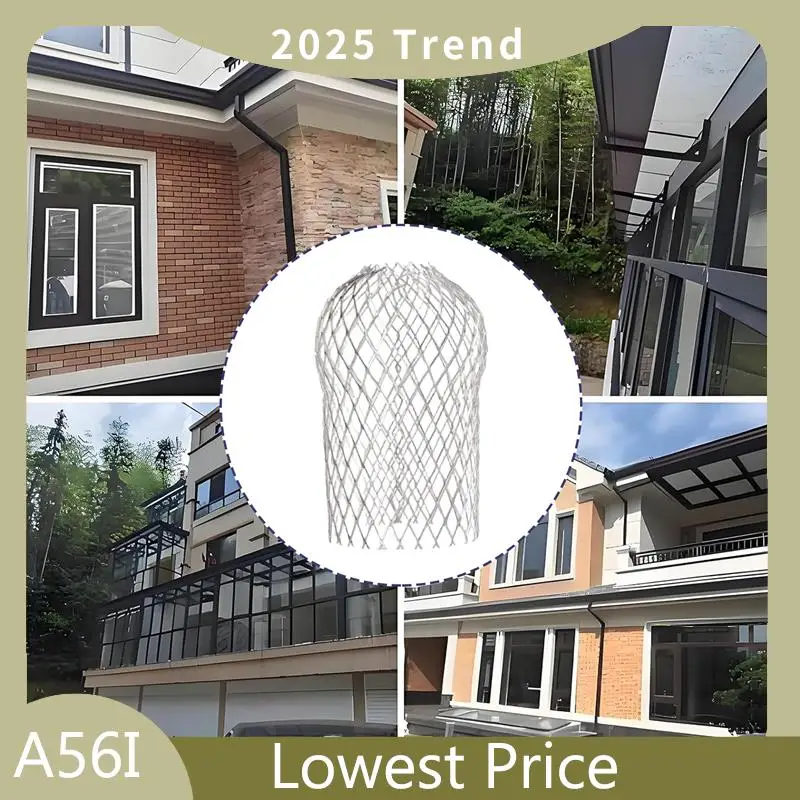 

ABDD 4 Pcs Gutter Downspout Guards 3.5 Inch Aluminum Leaf Filter Strainer Expandable Gutter Downspout Protector