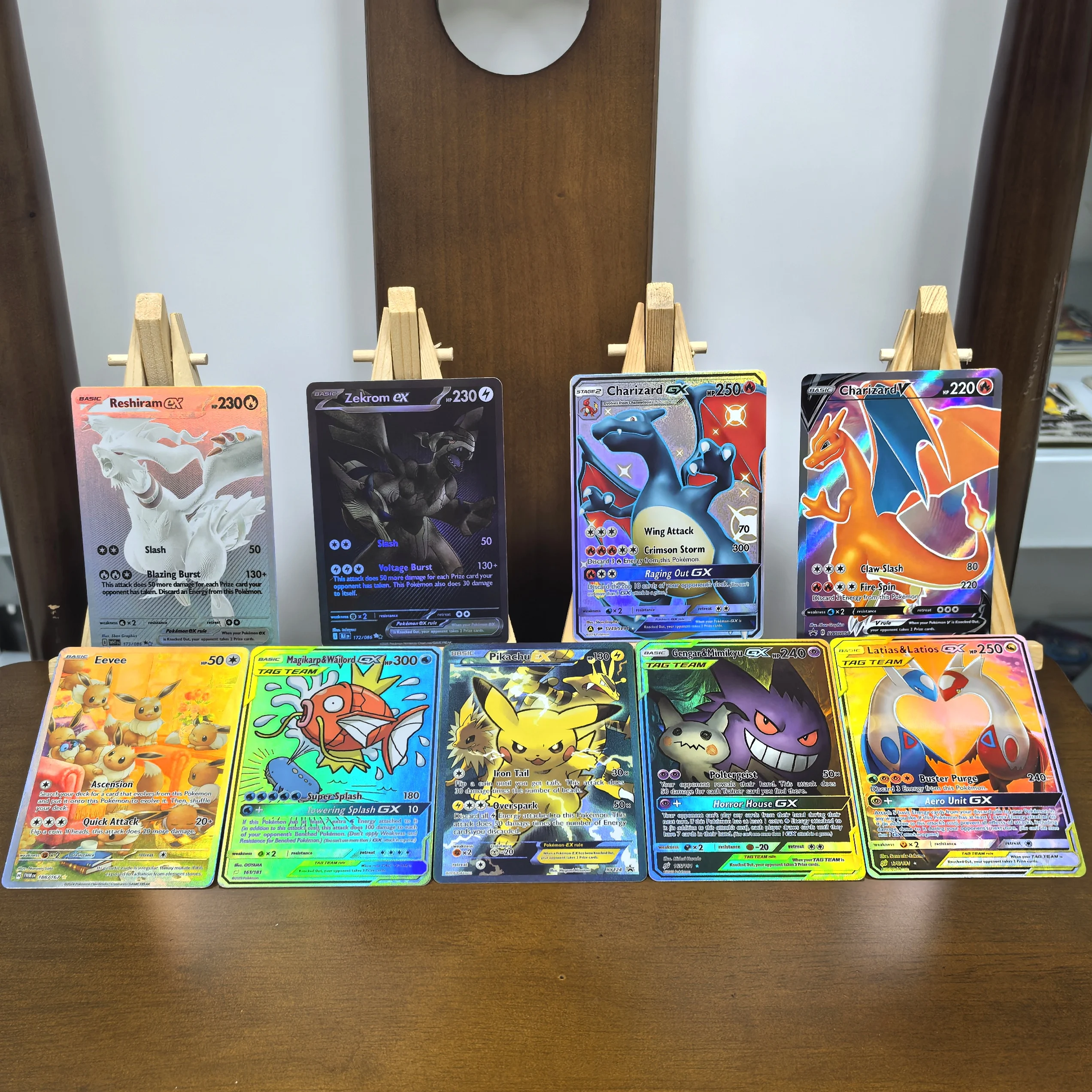 

Коллекционные карточки P.M. Collection, английская версия, 2025, SV11, Ресирам, Зекром, Генгар EX, сделанные на заказ, одиночные карточки, классические игровые аниме-карточки, подарочные игрушки