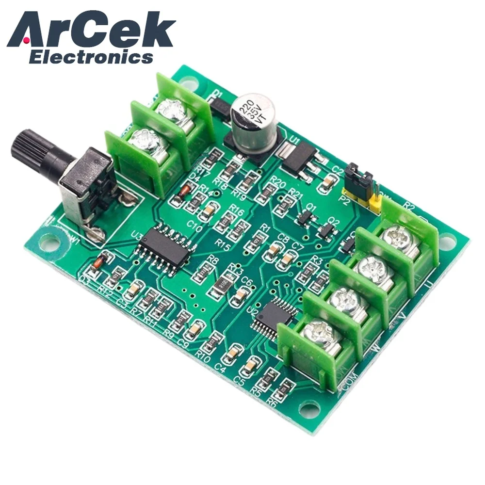 5V 12V DC Brushless Motor Driver Controller Board W/ Reverse Voltage Over Current Protection for Hard Driver Controller 3/4 Wire
