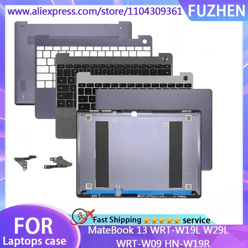 

New For MateBook 13 WRT-W19L W29L WRT-W09 HN-W19R LCD Back Cover Palmrest Upper Case Keyboard Lower Bottom Cover