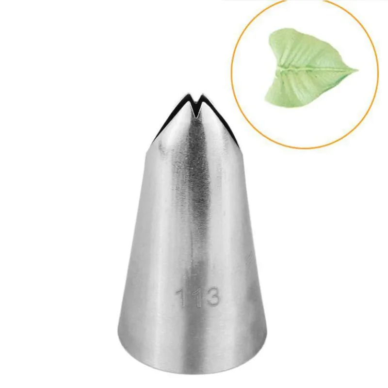 113 Leaf Piping Nozzle Icing Tip Pastry s Cup Cake Cream   Decorating Baking Tools Bakeware Create Leaves Large