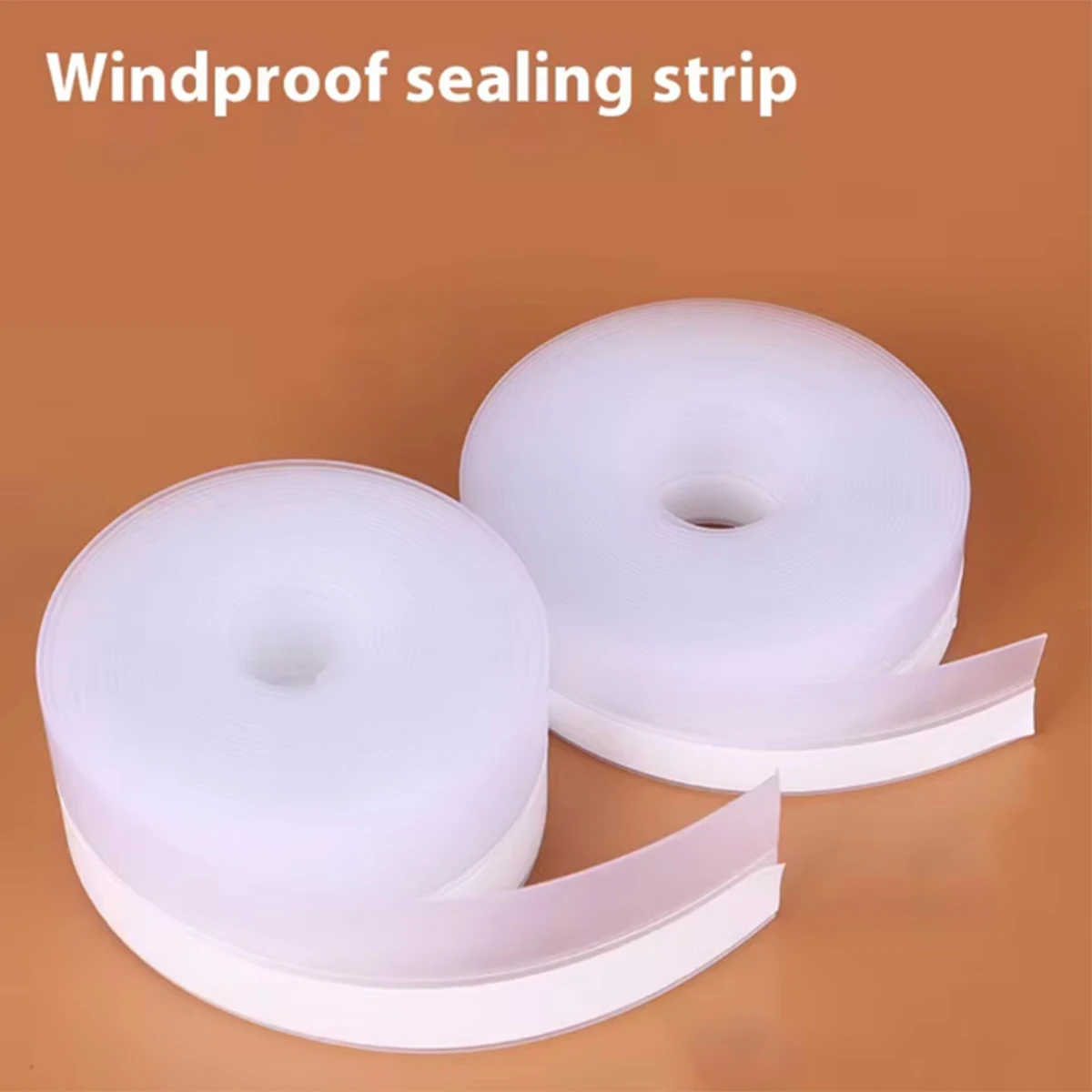 1pc Silicone Rubber Seal Strip Tape Caulk Tape Self Adhesive Door Window Sealing Door Bottom Windproof Paste Insulation Glass
