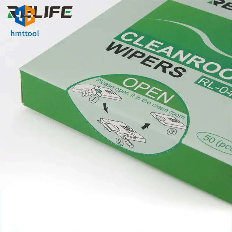 50 Pieces Per Pack of Relife RL-045 Anti-static and Dust-free Wiping Cloth, Mobile Phone Screen and Motherboard Cleaning Tool