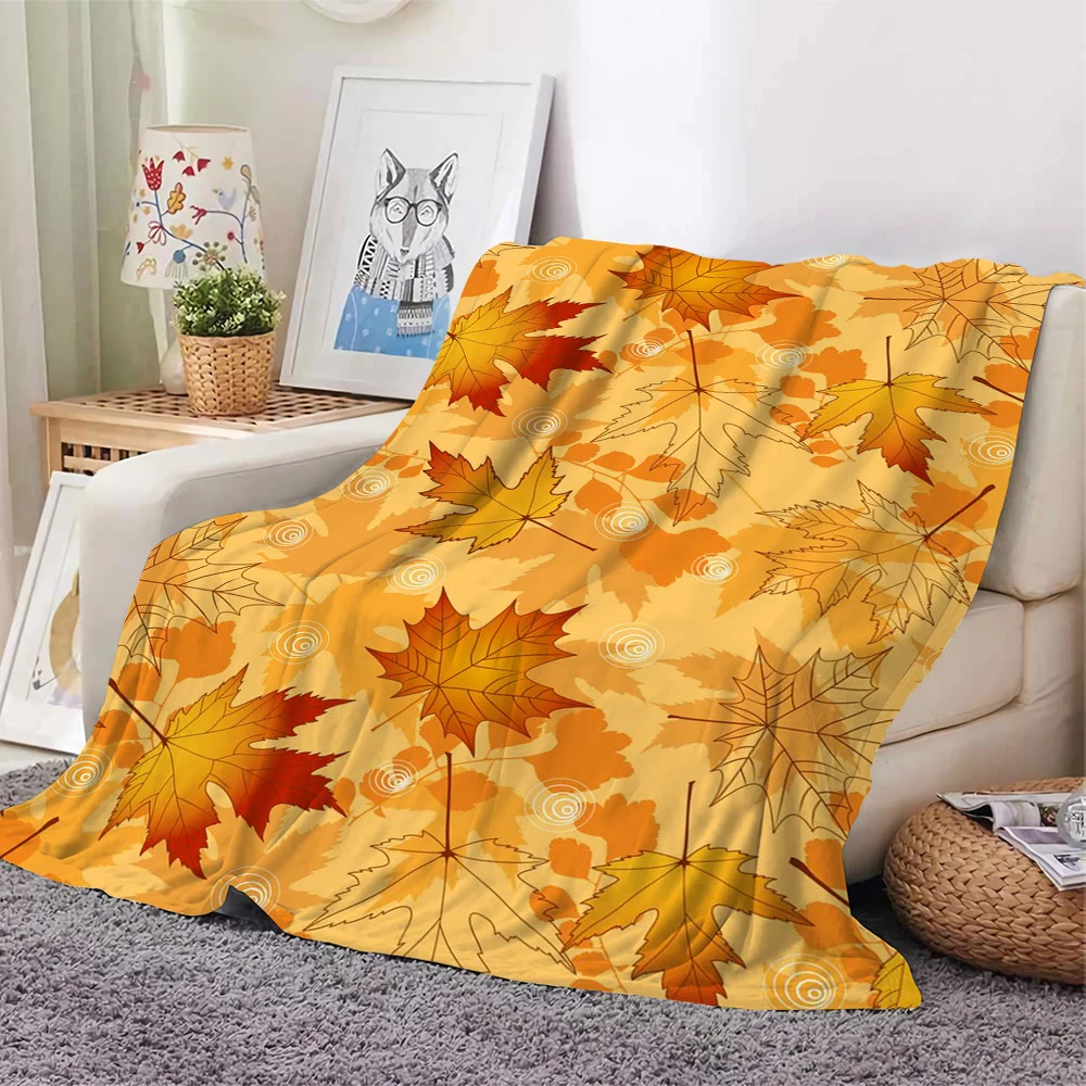 

CLOOCL New Fashion Blanket Leaves 3D Printed Blankets for Beds Sofa Quilts Travel Portable Flannel Home Textiles Autumn Winter