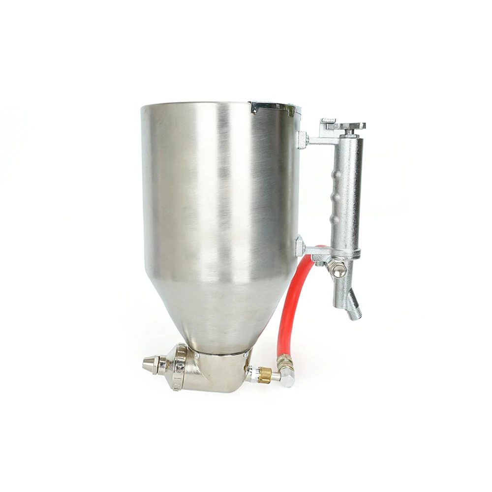 Stainless Steel Pneumatic Cement Mortar Sprayer Gun 1/4 Inch Air Inlet Spray Gun for Exterior Wall Plastering & Painting