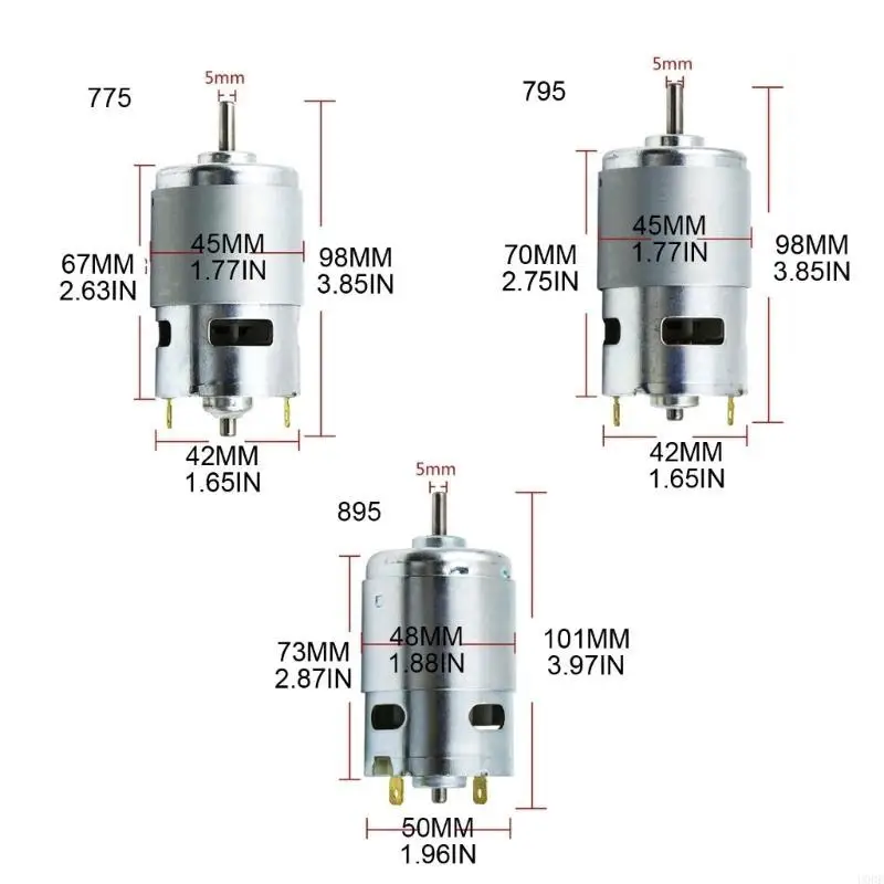 775 795 895 대형 토크 고전력 저음 모터 전자 구성 요소 모터