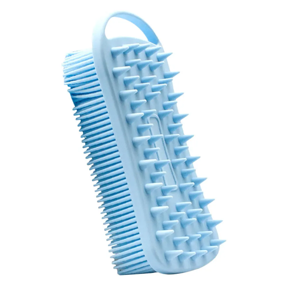 

Silicone Bath Brush for Sensitive Skin and Use Soft Flexible Massage Tool for Body and Hair Washing Shower Scrubber