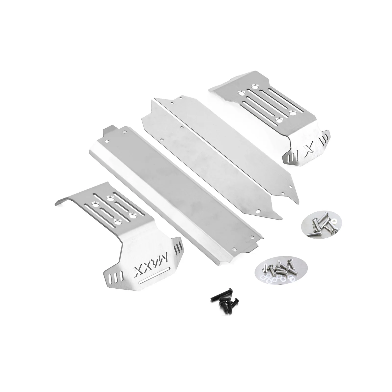 RC Car Defense Replacement Parts Accessories for TRAXXAS 1/10 MAXX V2.0 Extended Stainless Steel Upgrades Chassis Armor Armor