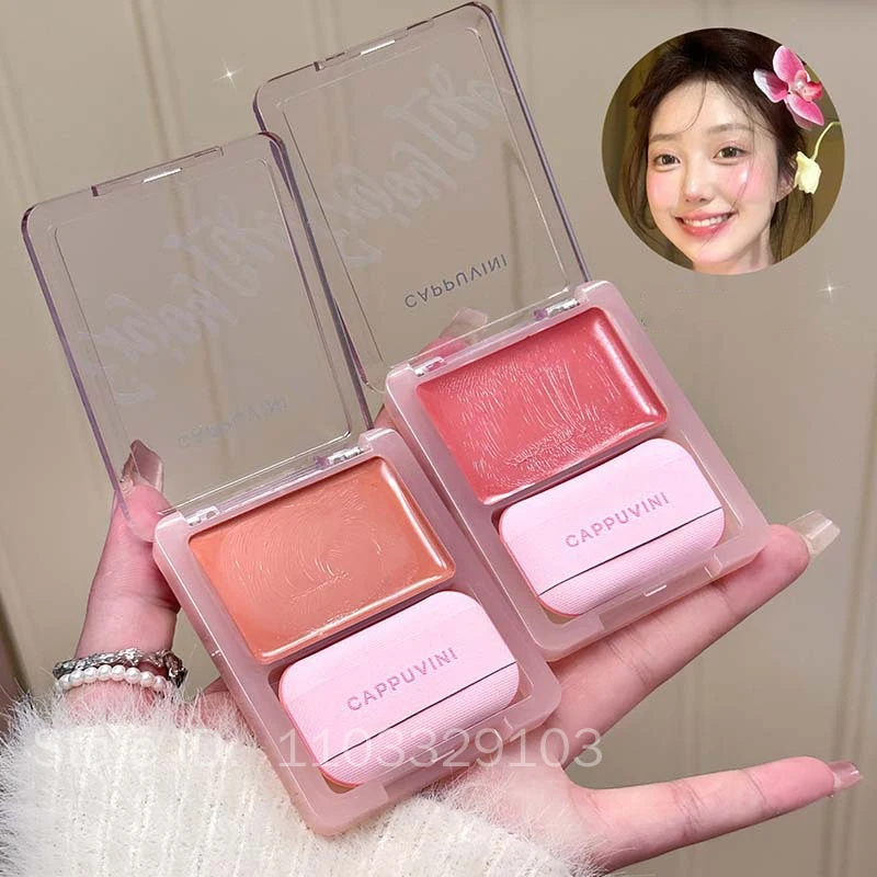 Water Shining Cheek Blush Highlighter Cream High Gloss Glitter Rouge Natural Brighten Face Contouring Blush Highlighter Makeup