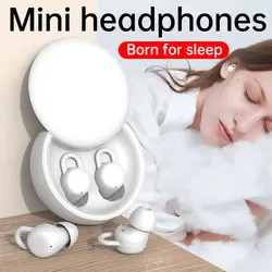 NEW Mini Sleeping Headphones Wireless Bluetooth Headset Invisible Earbuds Noise Reduction with Mic Earphone Sliding Cover Design