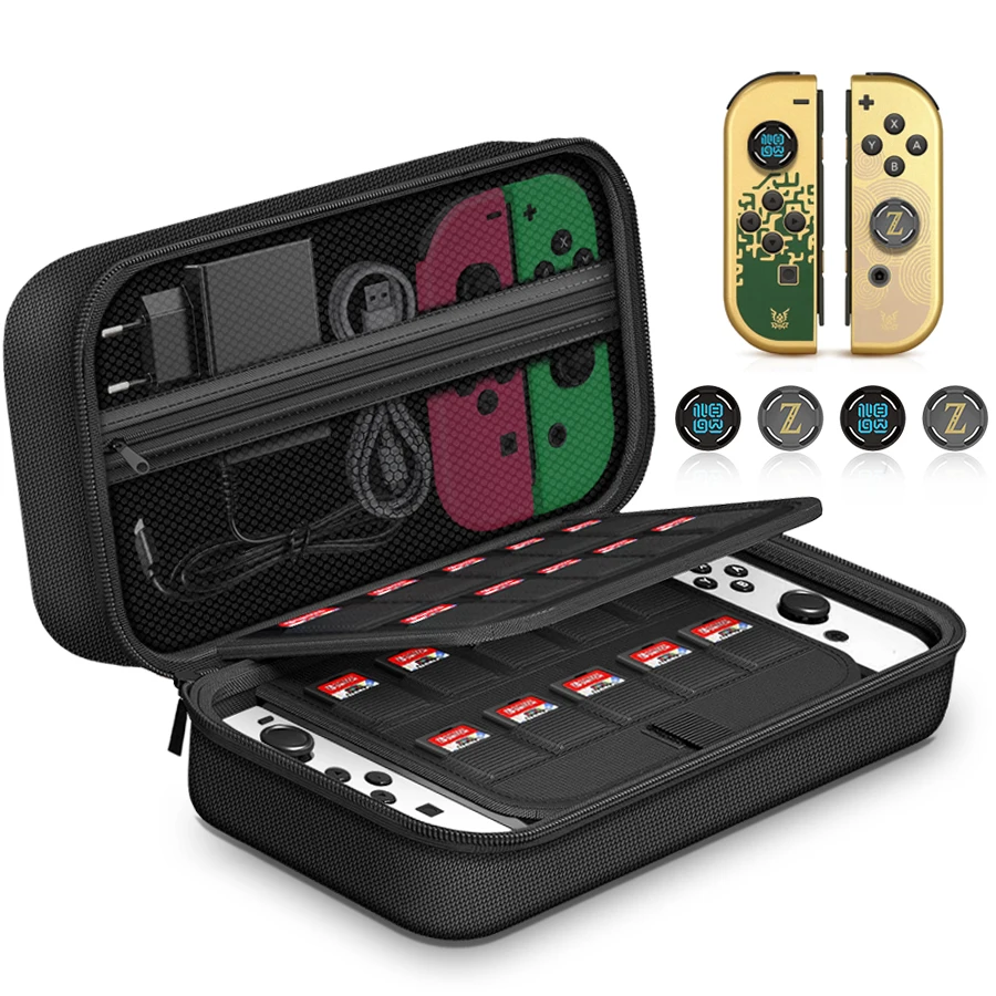 Torba do przechowywania i przenoszenia Nintendo Switch OLED z tkaniny Oxford, wysokiej jakości, przenośna, ochronna, odporna na zarysowania, torba podróżna. — zdjęcie produktu 7