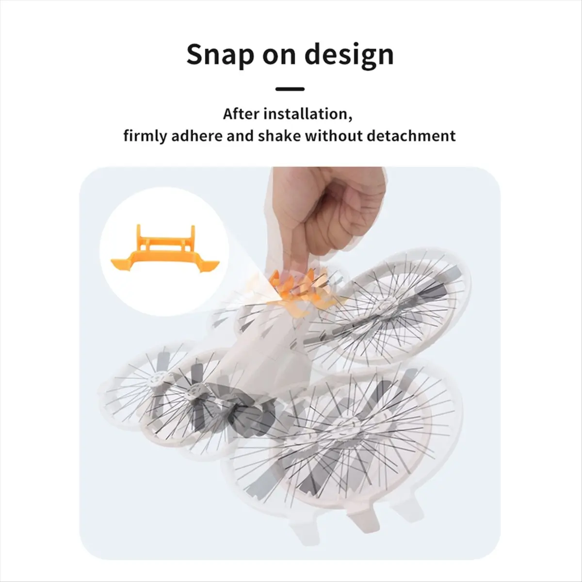 【ELEVATE LIFE】Tail Wing for NEO Drone Flight Tail Eeduce Drag Quick-Release Rear Wing Drone Accessories Orange