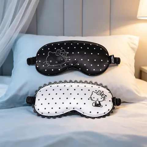 Hello Kitty Sleep Eye Mask Light Blocking Blindfold Comfortable Adjustable Strap Eyeshade For StudentTravel Rest Cute Girls Gift
