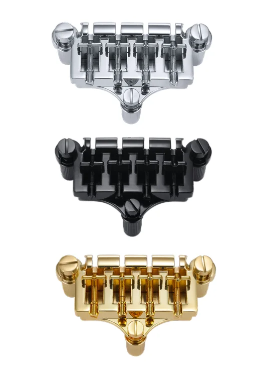 KAISH Zinc 4 String Bass Bridge 3-Point Bass Bridge/Tailpiece for Epiphone EB Bass/Thunderbird/SG Ripper Bass