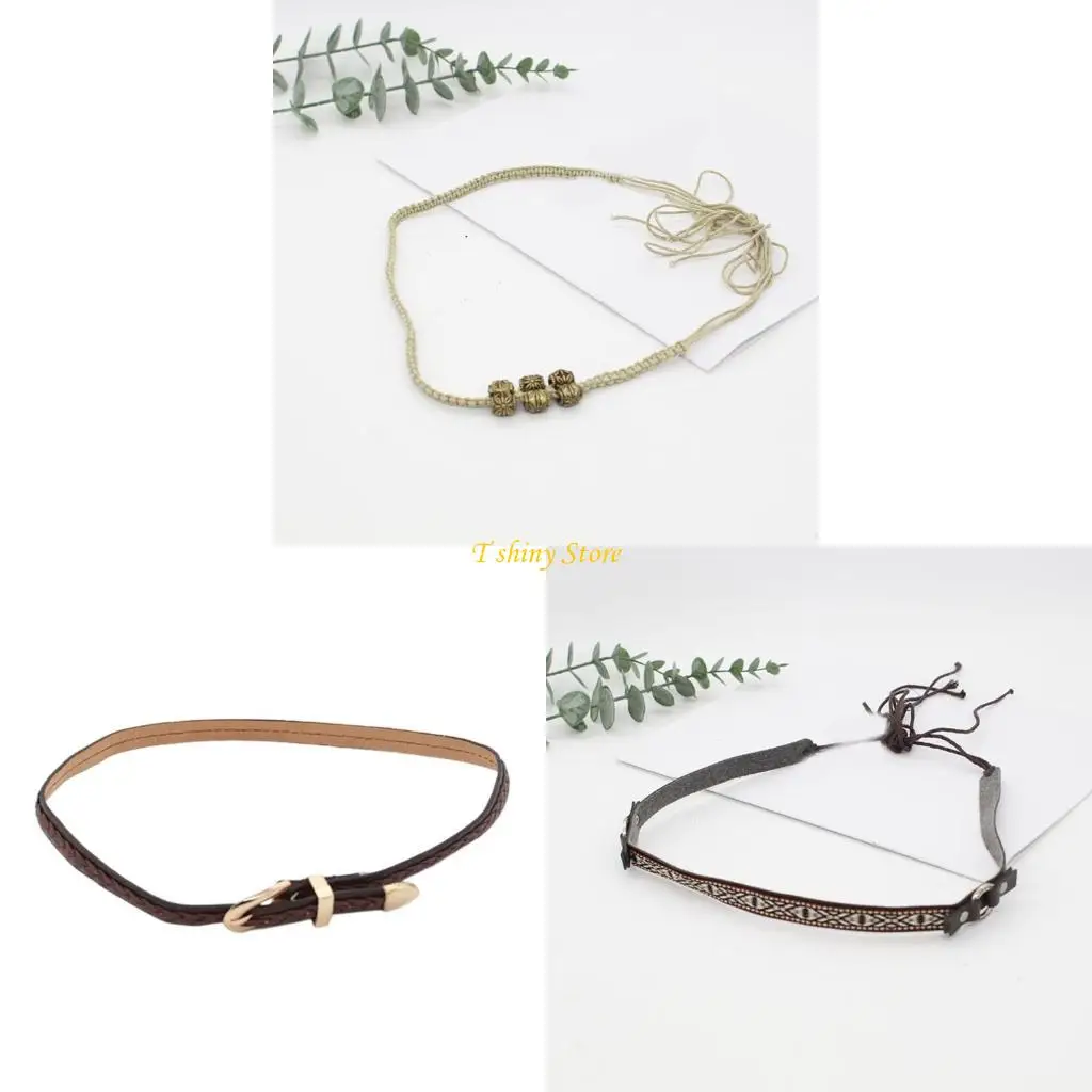 

N58F Cowboy Hat Band DIY American Hat Band Western Hat Belt Leather Hat Bands Western Beaded Hatband Hat Band