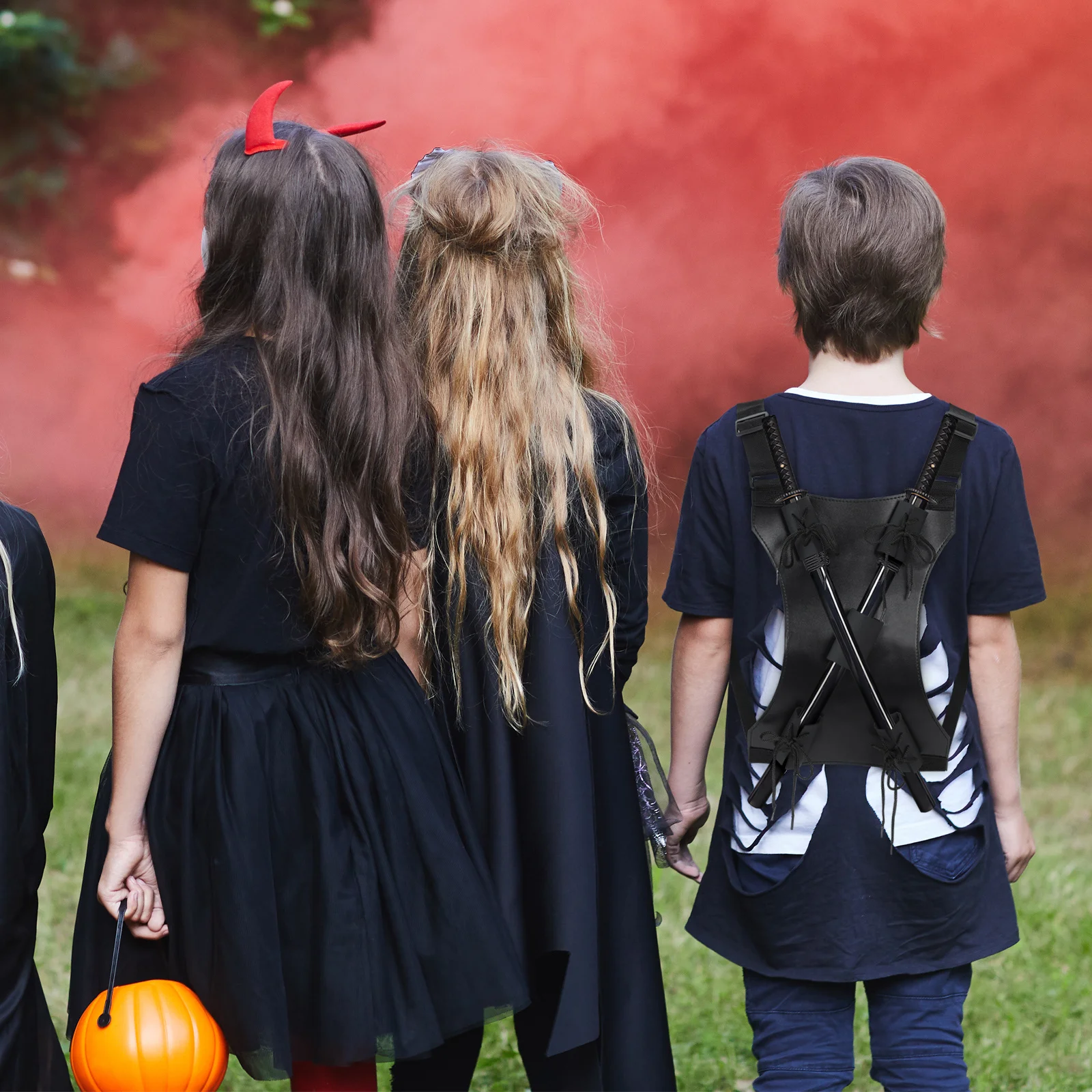 

Dual Shoulder Sword For Cosplay Medieval Performance Stage Carry Case Dual Sword Backpack Strap