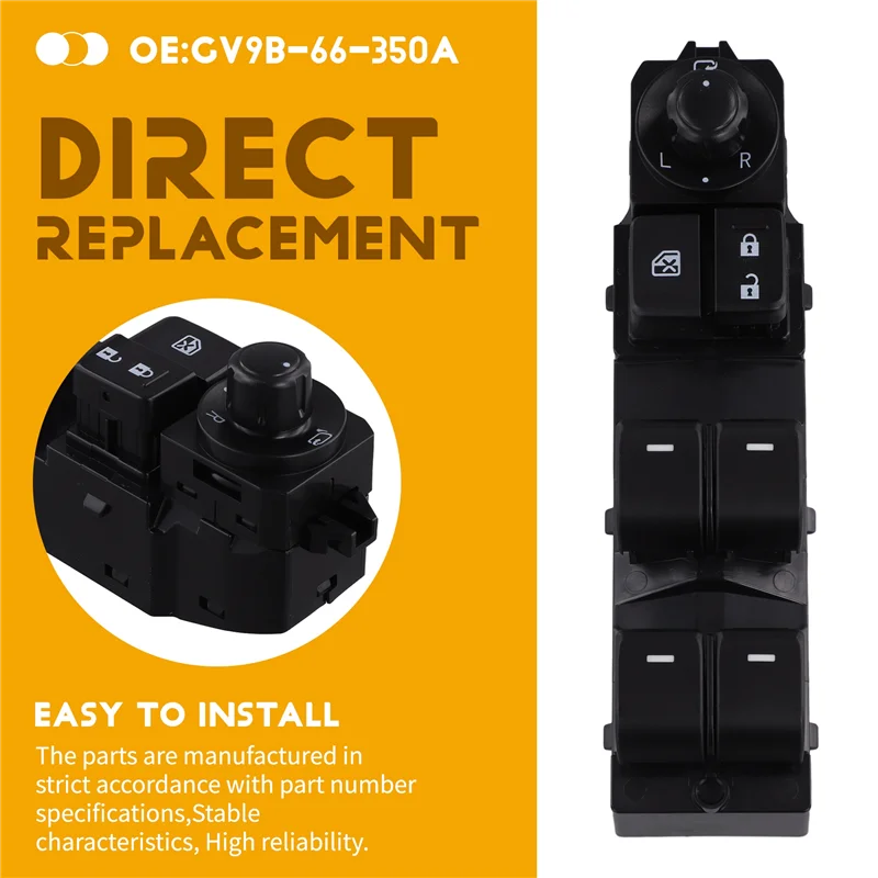 الحصري سيارة اليسار الجبهة نافذة التحكم التبديل زجاج النافذة رفع زر GV9B-66-350A لمازدا 6 Atenza 2014-2018