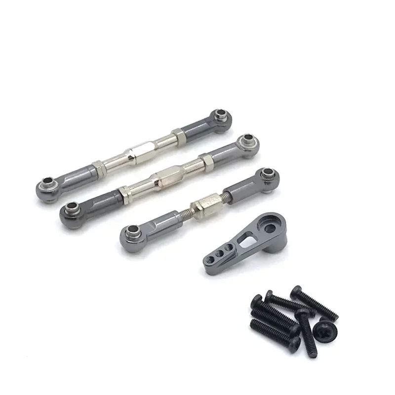 For WLtoys 104009 1/12 12401 12402-A 12403 12404 12409 Remote Control Car Parts Metal Upgrade Adjustable Rod Steering Arm