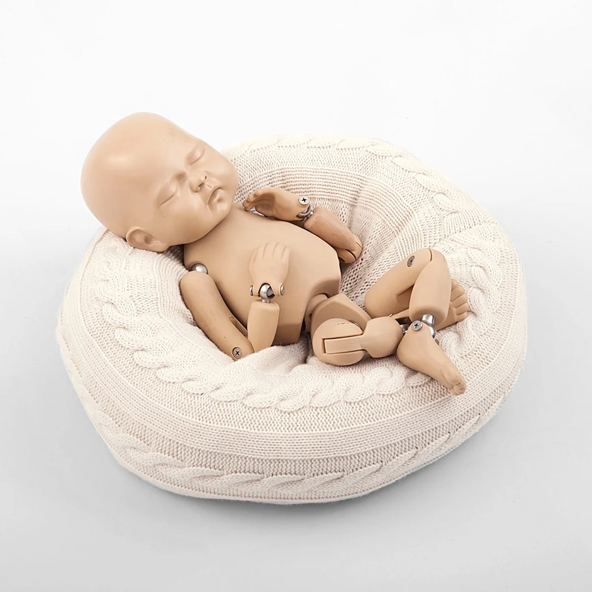 أريكة الطفل البيضاء لينة القطن صور الدعامة لحديثي الولادة التصوير الانتحال الوسادة الاطفال النمذجة السرير أثاث الرضع ديكور #5
